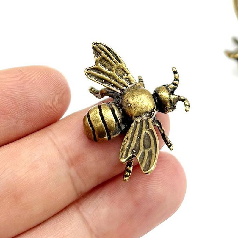 1/10pcs Small Bee Antique Figurine Vintage Insect Sculpture Home Office Desktop Decoration Crafts Creative Statue Ornaments