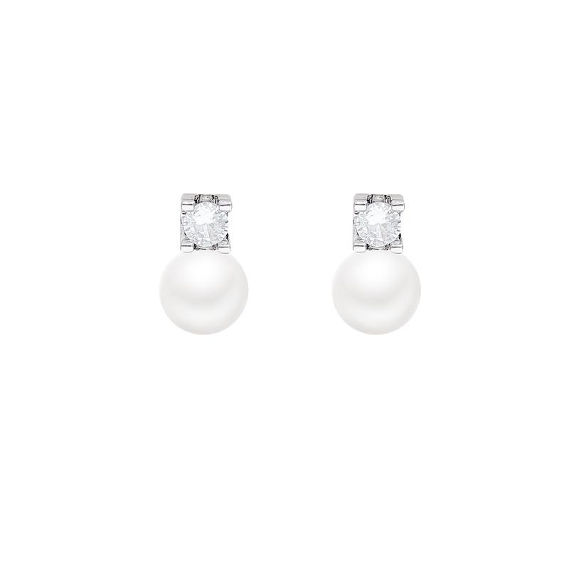 Sterling silver needle classic Princess Diana imitation pearl stud earrings light luxury high temperament atmospheric earrings unique earrings
