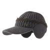 High ponytail hat Women's winter wool hat Thickened warm outdoor cycling ear protector Cold hat Empty top duck tongue baseball cap