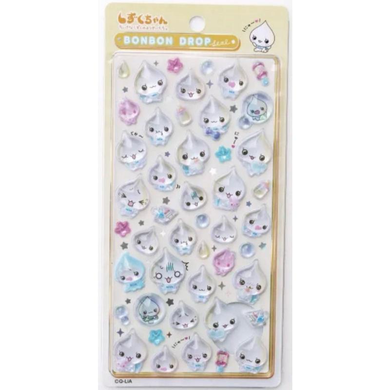 1/6Pcs Diy Small Water Drop 3D Crystal Stickers Kawaii Sparkling Powder Raindrop Lord Crystal Drop Glue Decorative Small Gifts