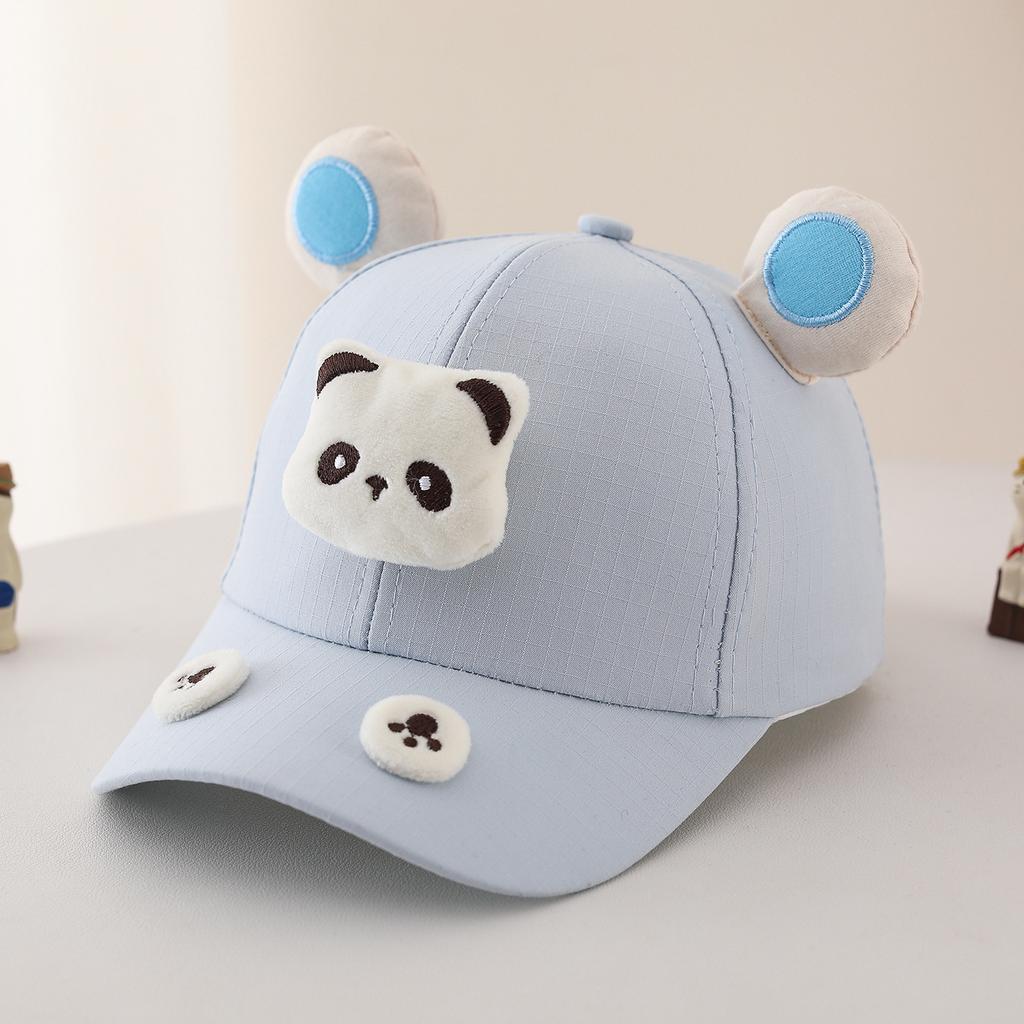 Girls Cute Panda Plush Hat 52-54cm 4-8 Years Spring Summer Kids Baseball Cap New Style Cartoon Hat Sun Protection for Children