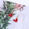 Chic Heart-Shaped Drip Oil Earrings - Versatile Alloy Personality Accessory