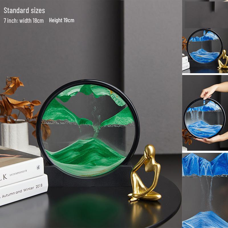 Treibsand-Sanduhr Kunst-Dekoration: Stilvolle Dekoration für Wohnzimmer & Weinschrank, Tolles Geschenk für Mädchen & Studenten