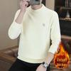 Men's 2025 Winter Fleece-Lined Diamond Pattern Half-High Collar Sweatshirt - Warm, Comfortable, Stylish Casual Base Layer