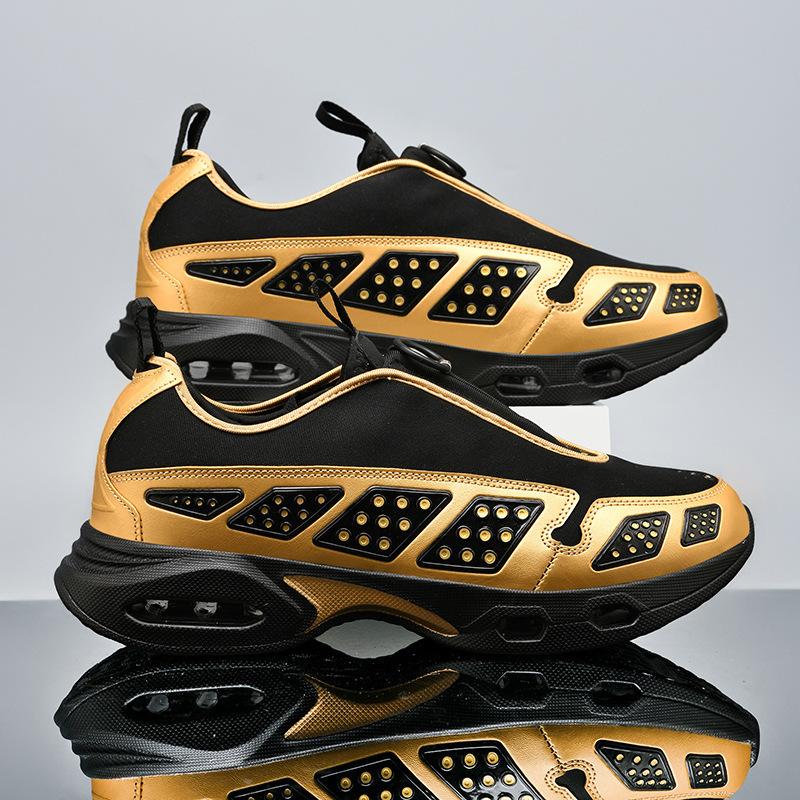 Large size autumn sports air cushion cushioning zipper lightweight casual running shoes