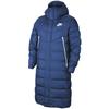 Nike Logo Print Zip-Up Windproof Warm Hooded Mid-Length Down Jacket Men Outerwear Blue DV0756-410