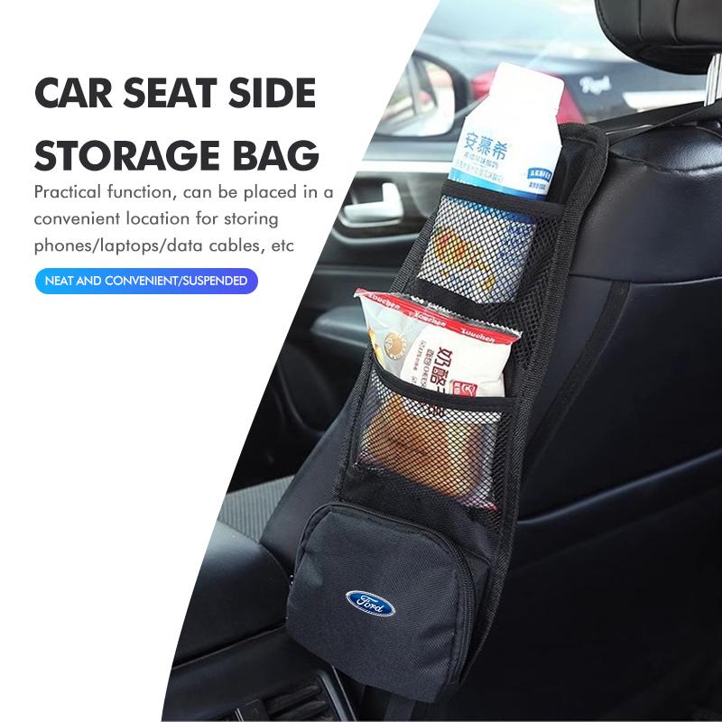 FRYX3 For Ford Car Seat Side Pocket Organizer Oxford Fabric Anti Slip Storage Bag Focus mk2 mk3 mk4 Fiesta Ranger Mondeo S-MAX Kuga