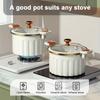Casseroles de Cuisine en Émail Grande Capacité Double Poignée Cocotte Antiadhésive Multifonctionnelle Pot Domestique Pots Adaptés Pour La Cuisine