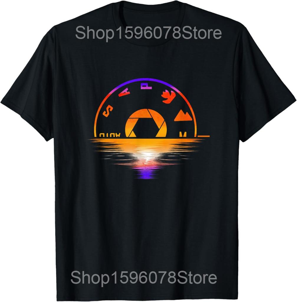 Photography F-Number Aperture Camera Photographer T Shirts Men Cotton Humor Streetwear Tee Short Sleeve Unisex Loose Clothing