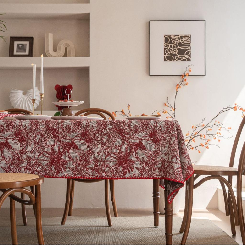 Kitchen Dining Table Cotton Linen Rectangle Table Cloth