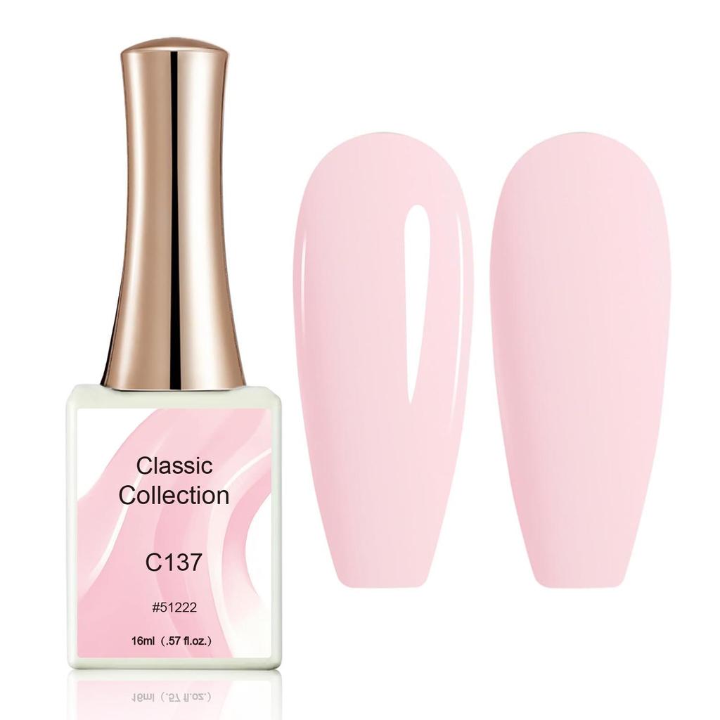 15-Color Translucent Pink & White Gel Nail Polish - Versatile and Popular Salon Exclusive
