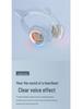2025 New Cute Wireless Over-Ear Cat Ear Headphones with Mic, Noise Cancelling for Children's Gaming - Girls' Style