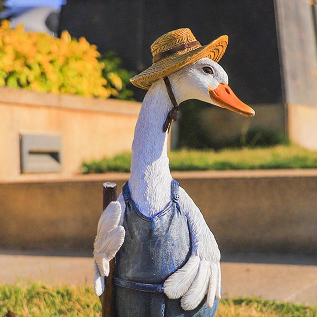 Rasen Dekorativ Mini Harz Ente Tiere Statuen Modell Spielzeug Garten Ornamente Wohnzimmer Zubehör für Skulptur Dekor Innenhof