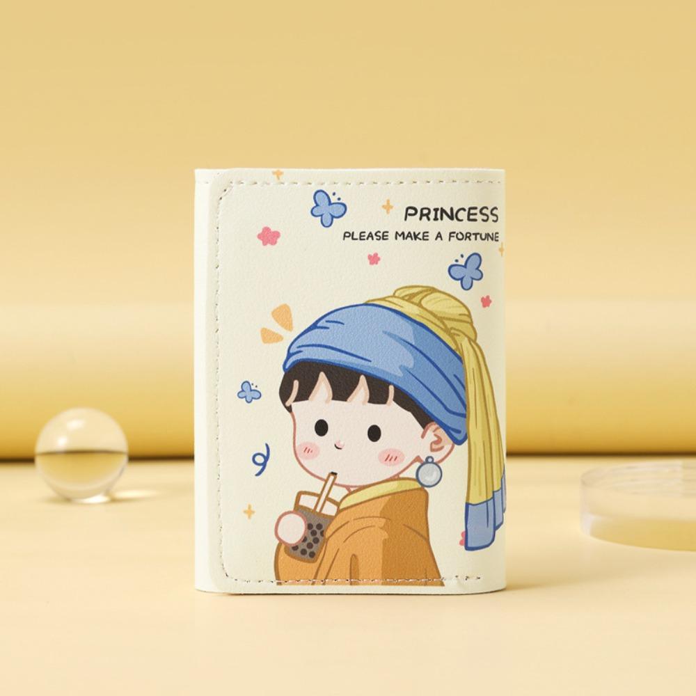 

Тиснений трискладовий гаманець Мультяшний тримач для карток Модний гаманець для монет 1