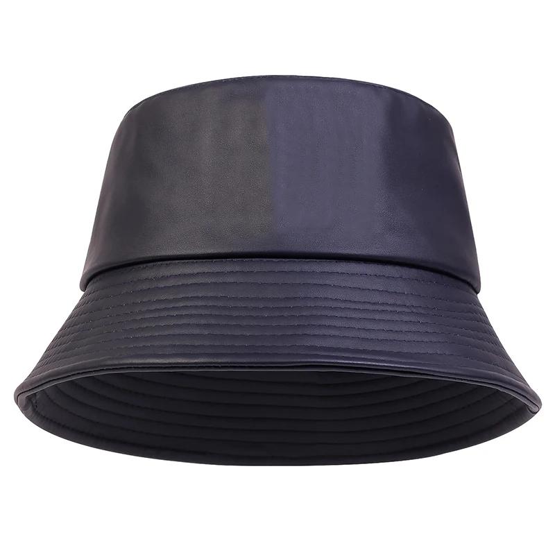 Wintermode Fischerhut Kunstleder Winddicht Warm Fischerhüte Herren Damen Wild Trendkappe Panama Fischerkappen Gorras