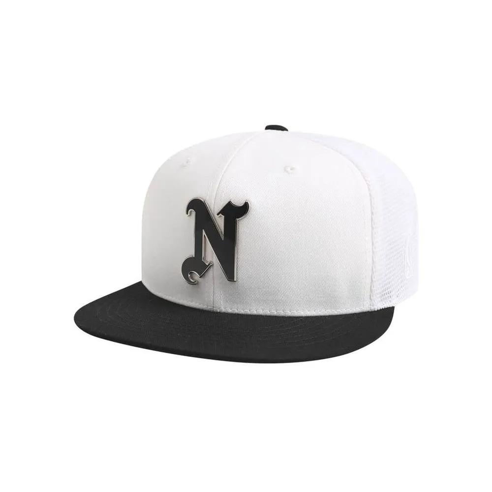 NYK Metal Mesh Trucker Snapback HYFLAT_H CAP_HF173(N255AP612P) White (00)