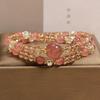 Women's Exquisite Light Luxury Strawberry Quartz Double Circle Bracelet – Attract Romance, Perfect Gift for Best Friend