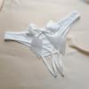 Back Big Bow Thong Open Crotch Free Invisible Breathable Low Waist Sexy Seamless Underwear Women