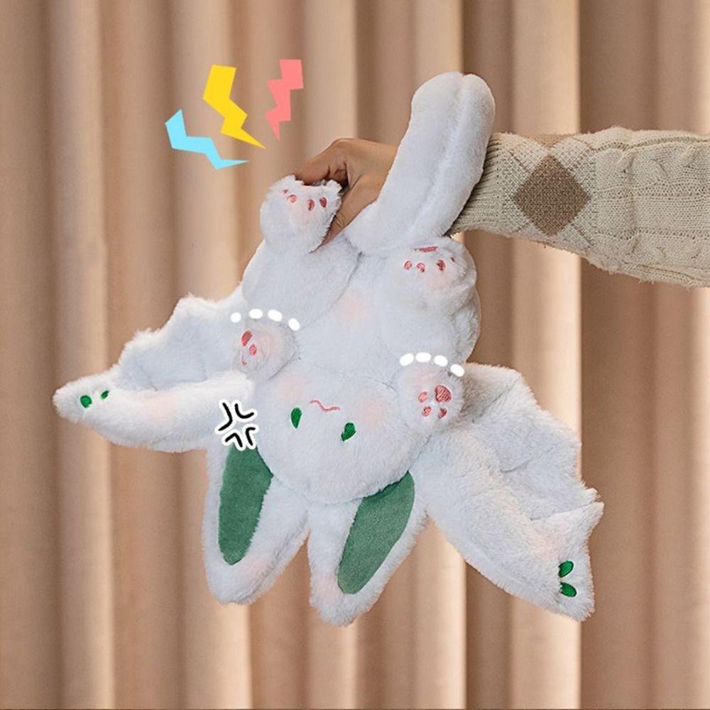 Plush Bat Bunny Plush Toy White Bat Rabbit Stuffed Doll Accompany Dolls Graduation Gifts