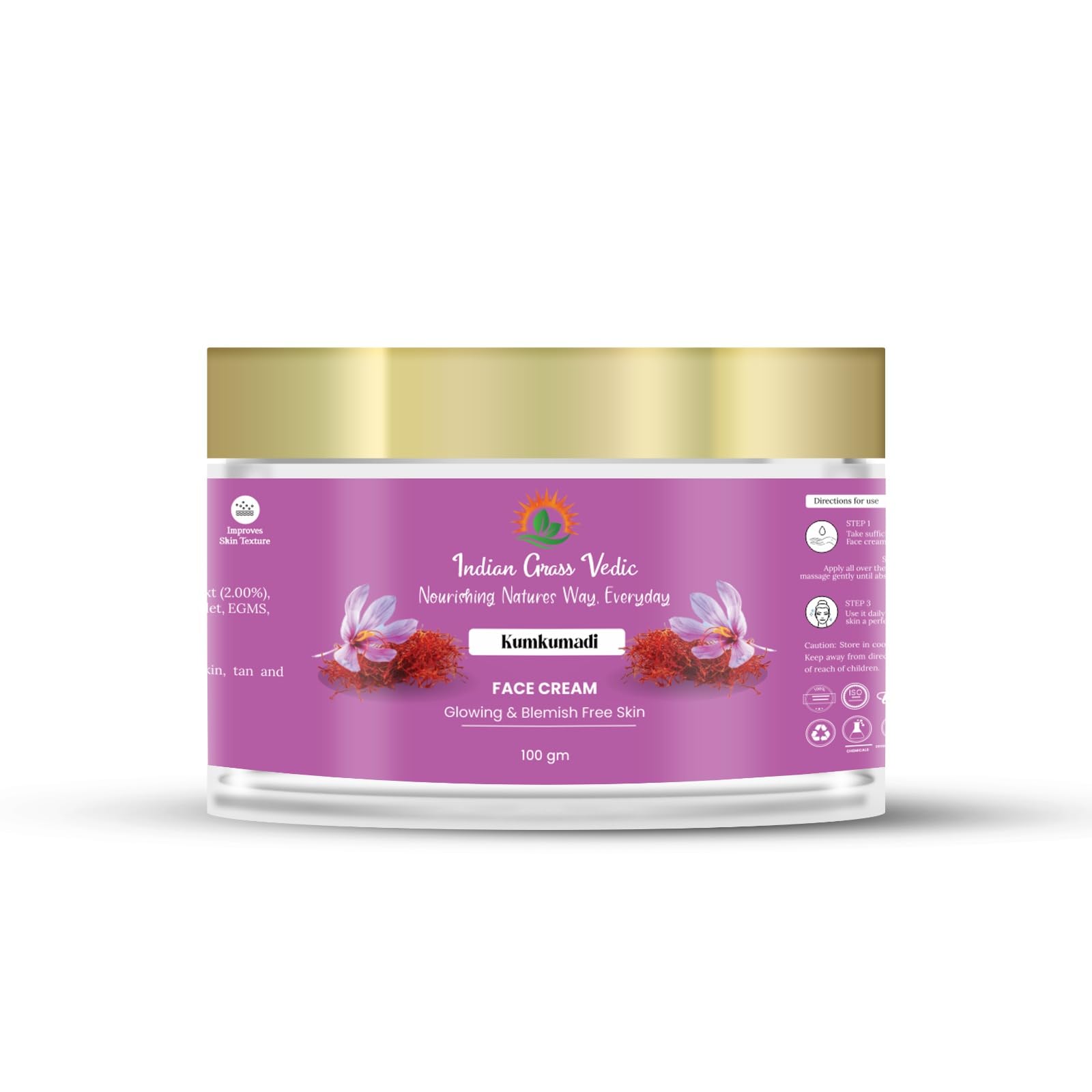 India Grass Vedic Kumkumadi Face cream.