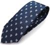 [MICHIKO LONDON] Michiko London Brand Necktie, Small Pattern, Emblem Pattern, 100% Silk, Crest, Jacquard Weave (B: Navy)