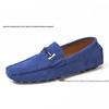 Men's Large Slip-on Cowhide Loafers - Lightweight Matte Leather Office Shoes