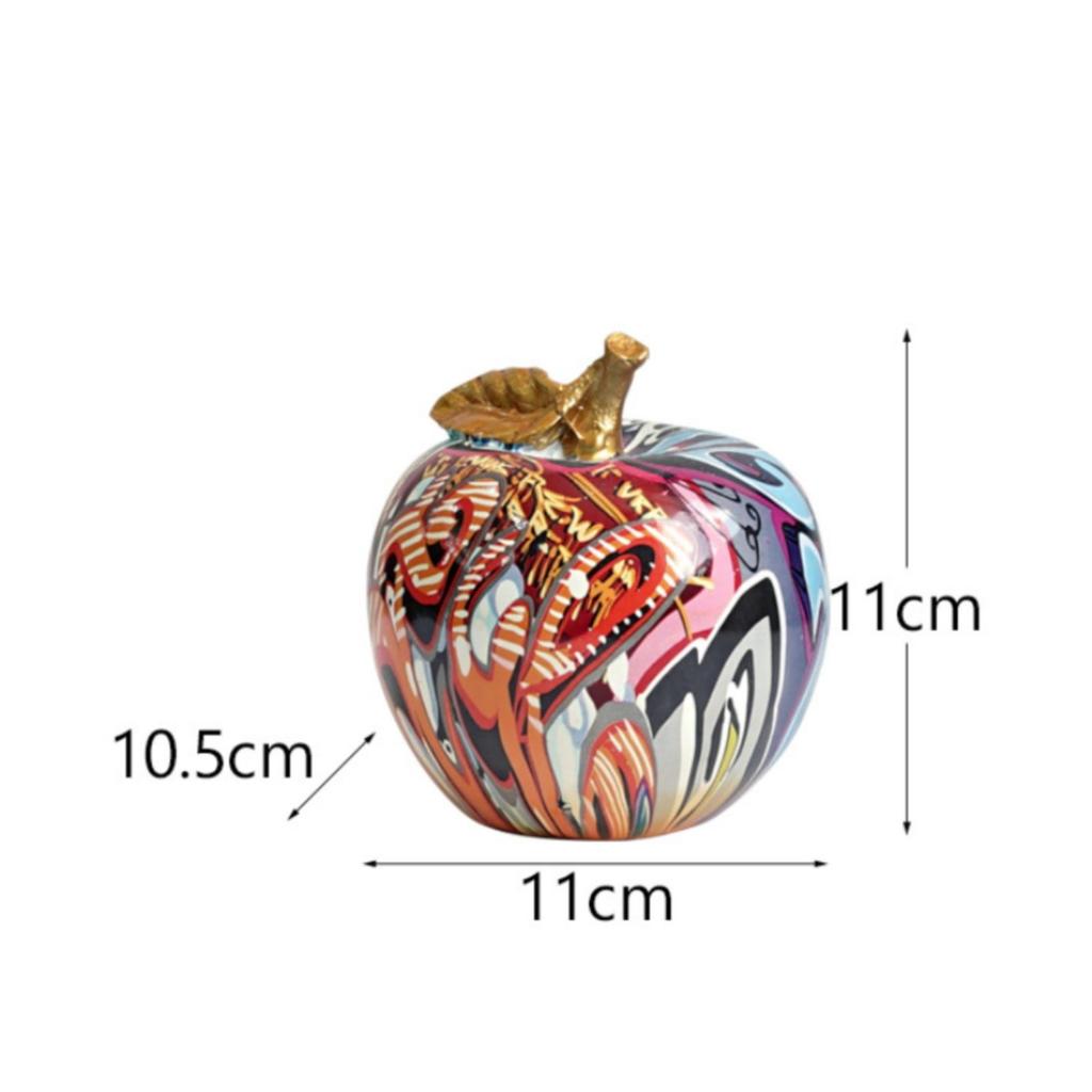 Fruit Figurine Graffiti Resin Colorful Decor for Art Lovers, Living Room,