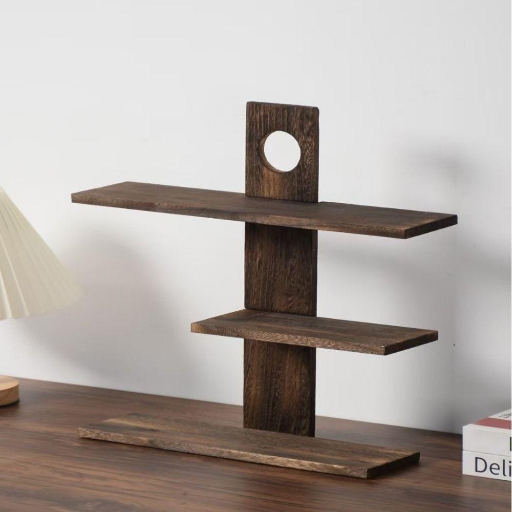 Antique Desktop Storage Shelf Organizing Tea Set Rack Retro Multi-Layer Storage Holders  Home Decor