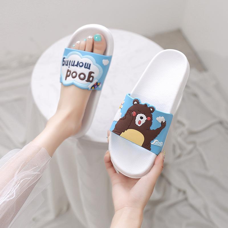Slippers women's summer indoor home non-slip wear-resistant soft bottom bathroom bath girl heart cute household cool slippers