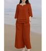 Indian Designer Cotton Slub Kurta Pant Cord Set Women Bollywood Party Wear Top Tunic Kurti Dress