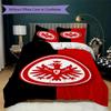 Pościel z wzorem Eintracht Frankfurt Zestaw kołdry Poszewka na kołdrę Poszewka na poduszkę Dekoracja domu Prezent urodzinowy (1 * poszwa na kołdrę + 2 * poszewki na poduszki bez rdzenia)