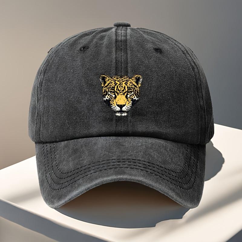 Leopard Print Vintage Dad Hat Soft Top Baseball Cap Lightweight Outdoor Camping Travel Casual Hat Trucker Retro Dad Hat 1pc