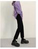 2025 Women's High-Waisted Straight-Leg Jeans, Versatile Korean Style, Loose & Slimming Nine-Point Fit for Spring & Fall
