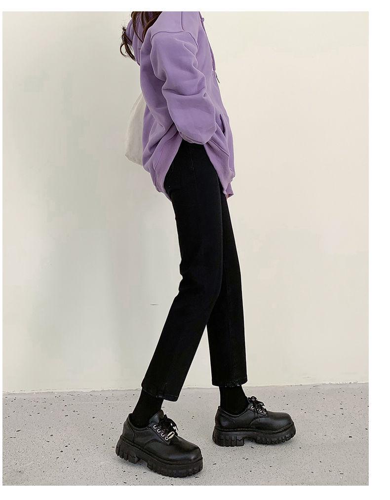 2025 Women's High-Waisted Straight-Leg Jeans, Versatile Korean Style, Loose & Slimming Nine-Point Fit for Spring & Fall