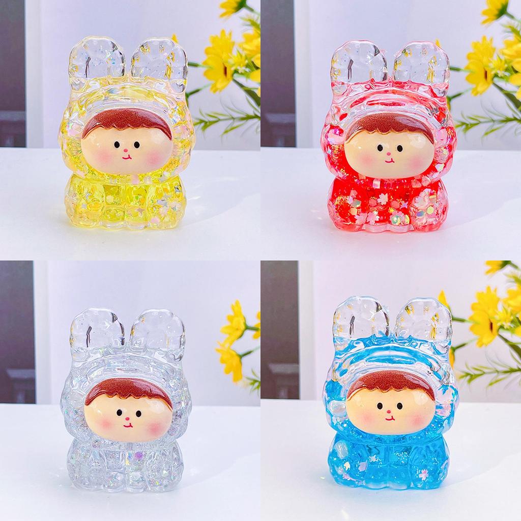 Adorable Cartoon Lilith Figurine Nightlight With Glowing Glitter For Home Decor