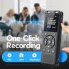 96GB Digital Voice Recorder One Click, HD Recording Easy Control Voice Recorder with Playback, Large Screen 7000 Hours Sound Audio Recorder Recording