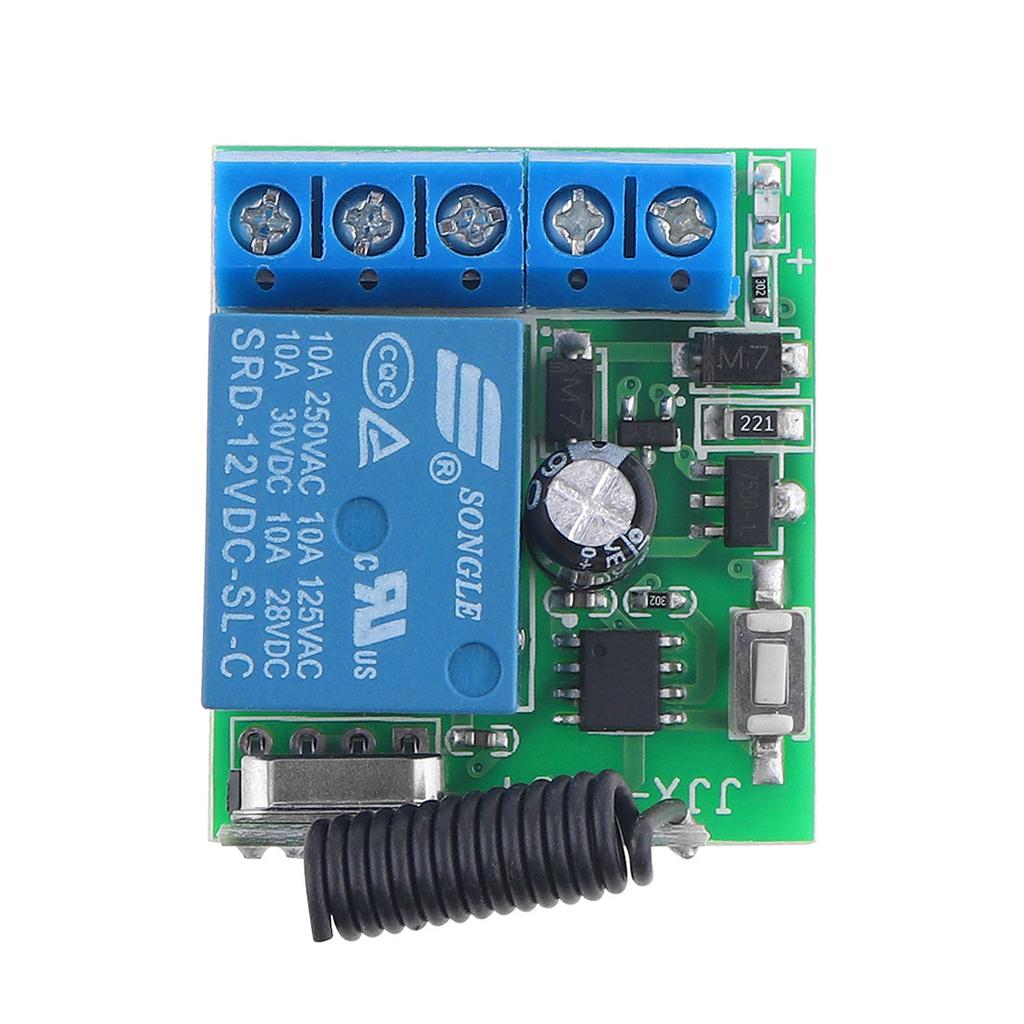 Buy 433Mhz Universal Wireless Remote Control Switch DC 12V 1CH with 4 ...