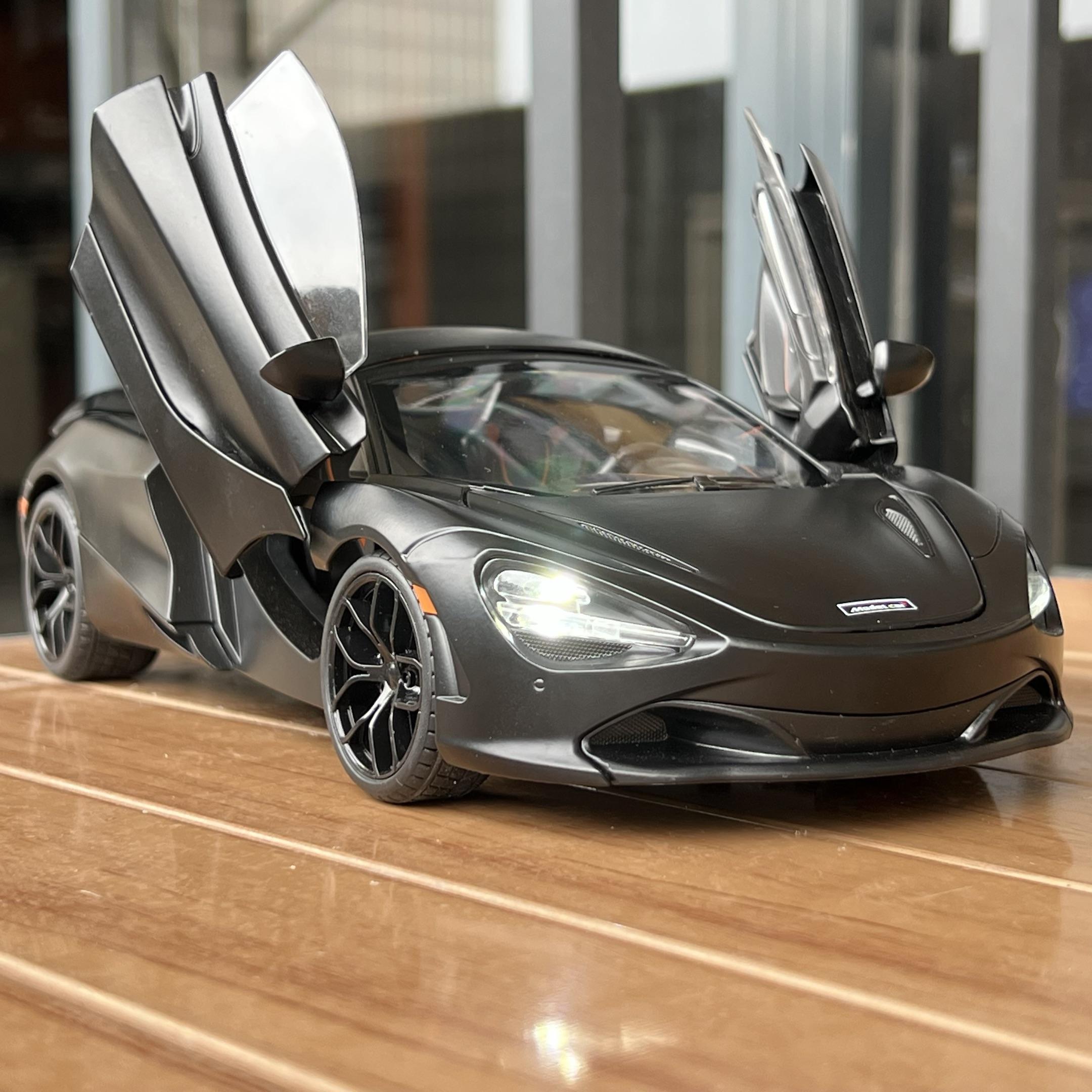 Linyi Toy Car Boys 1:18 Mclaren 720S Supercar Sports Car Alloy Metal Diecast Model Car Home Interior Trendy Toys Ornaments Valentine's Day Gift