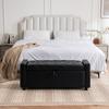 Rectangular Ottoman with Storage, PU Leather, Tufted Bench for Bedroom, Living Room, Entryway, Hallway, Supports 150 kg, Stylish, Functional