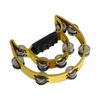 Tambourine Metal Jingles Hand Held Percussion Half-Moon Tambourine for Kid-Early Education,Adult,KTV,Party Entertainment