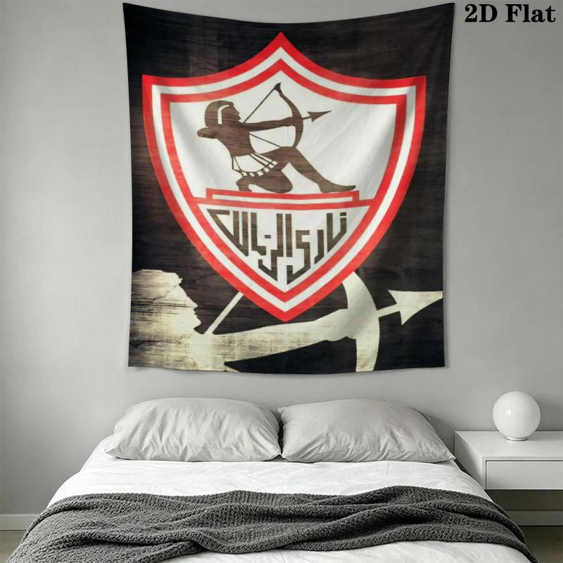 Zamalek SC Wall Tapestry Aesthetic Wall Hanging Printed Fabric Blanket Decorative Tapestries for Bedroom Living Room Home Decor