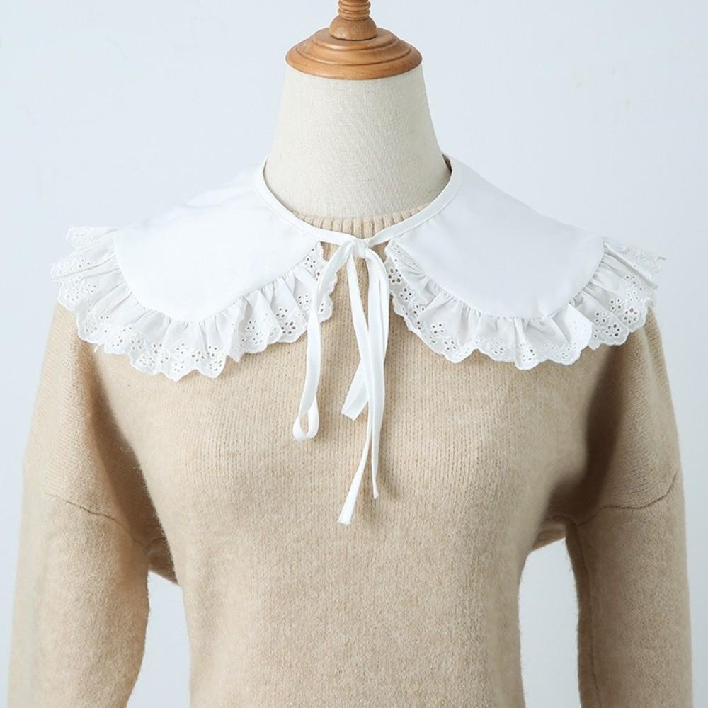 Vintage Detachable False Collar White Lace Female Necklace Fashion Fake Collar  Versatile Use