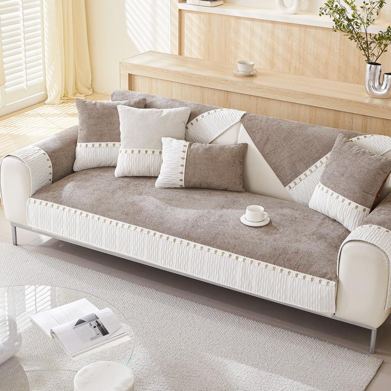 Light French Xiaoxiangfeng Sofa Cushion New Four-Season Universal Non-Slip Leather Sofa Cover Cover Cloth Towel Seat Cushion
