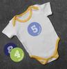 Inkdotpot 12 Month Baby  Milestone  Sticker  Boy Girl-Monthly  Milestone  Round  Stickers 24 Count