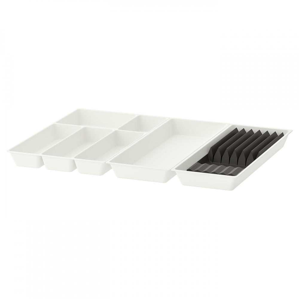 

IKEA UPDATERA Столовые приборы и универсальный поднос Поднос и полка для столовых приборов белый антрацит 72x50 см