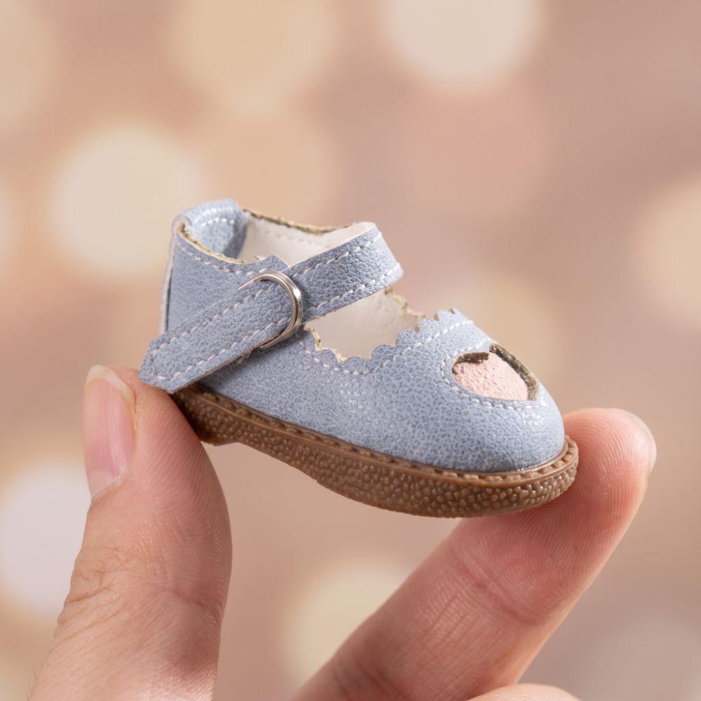 1 pair PU Leather Princess Doll Shoes Mini PU Leather Sandals Toy BJD Doll Shoes  Cotton Doll