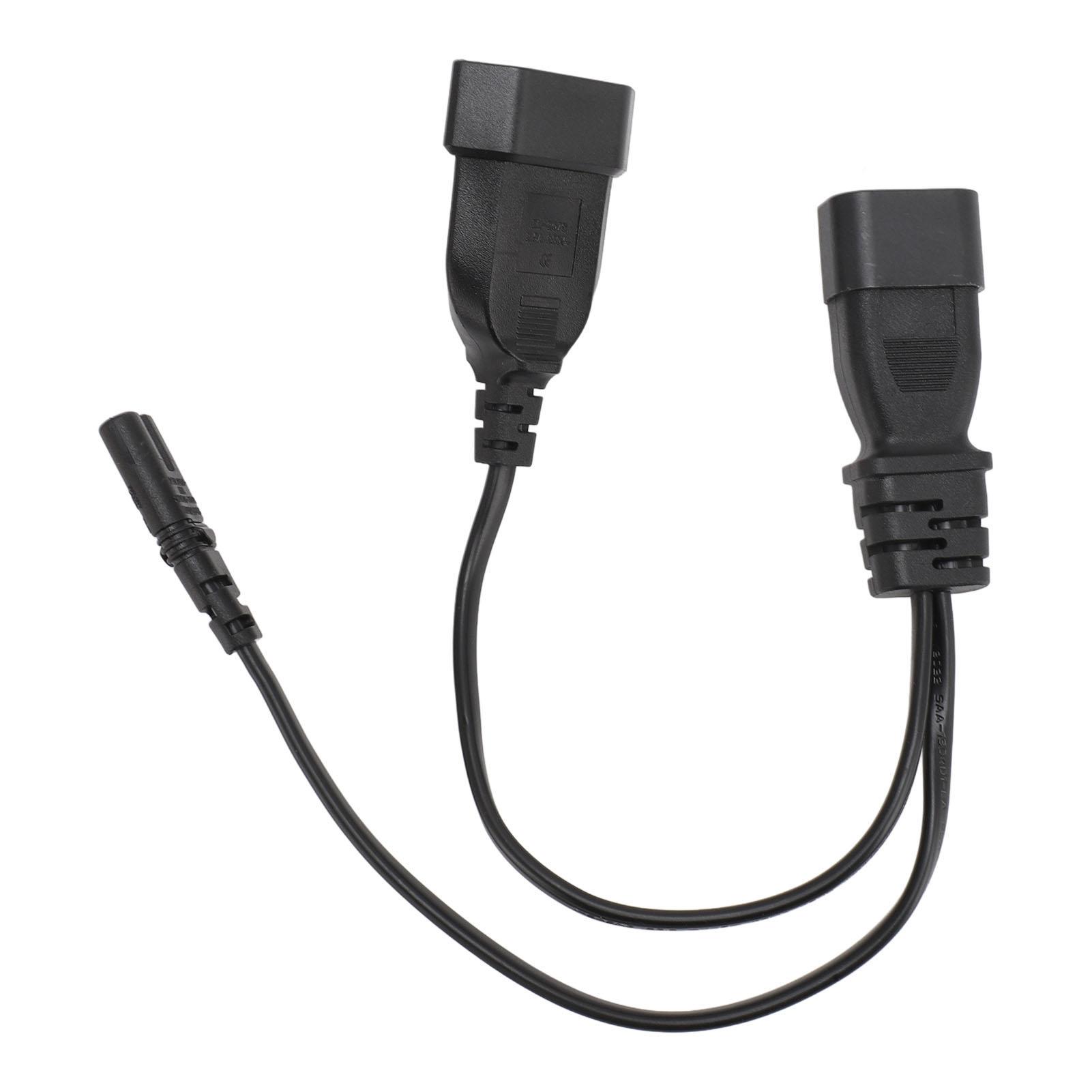 

C14 to C7 EU4.0 Y Splitter Power Plug Cord Single IEC 320 C14 Male to C7 EU4.0 Female Splitter