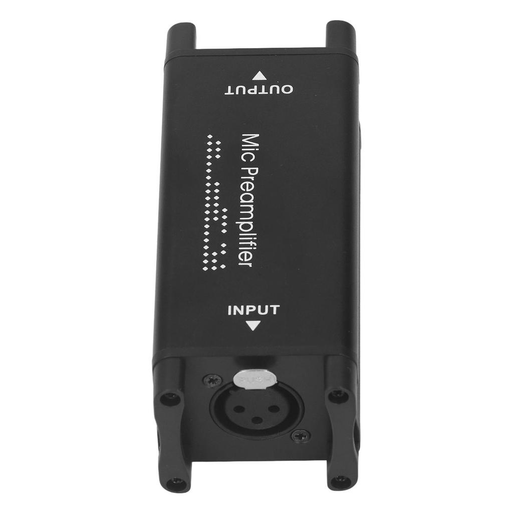 Dynamic Microphone Preamp Low Noise Lossless Amplifier 25DB Mic Gain Booster Preamplifier for Recording Live Streaming