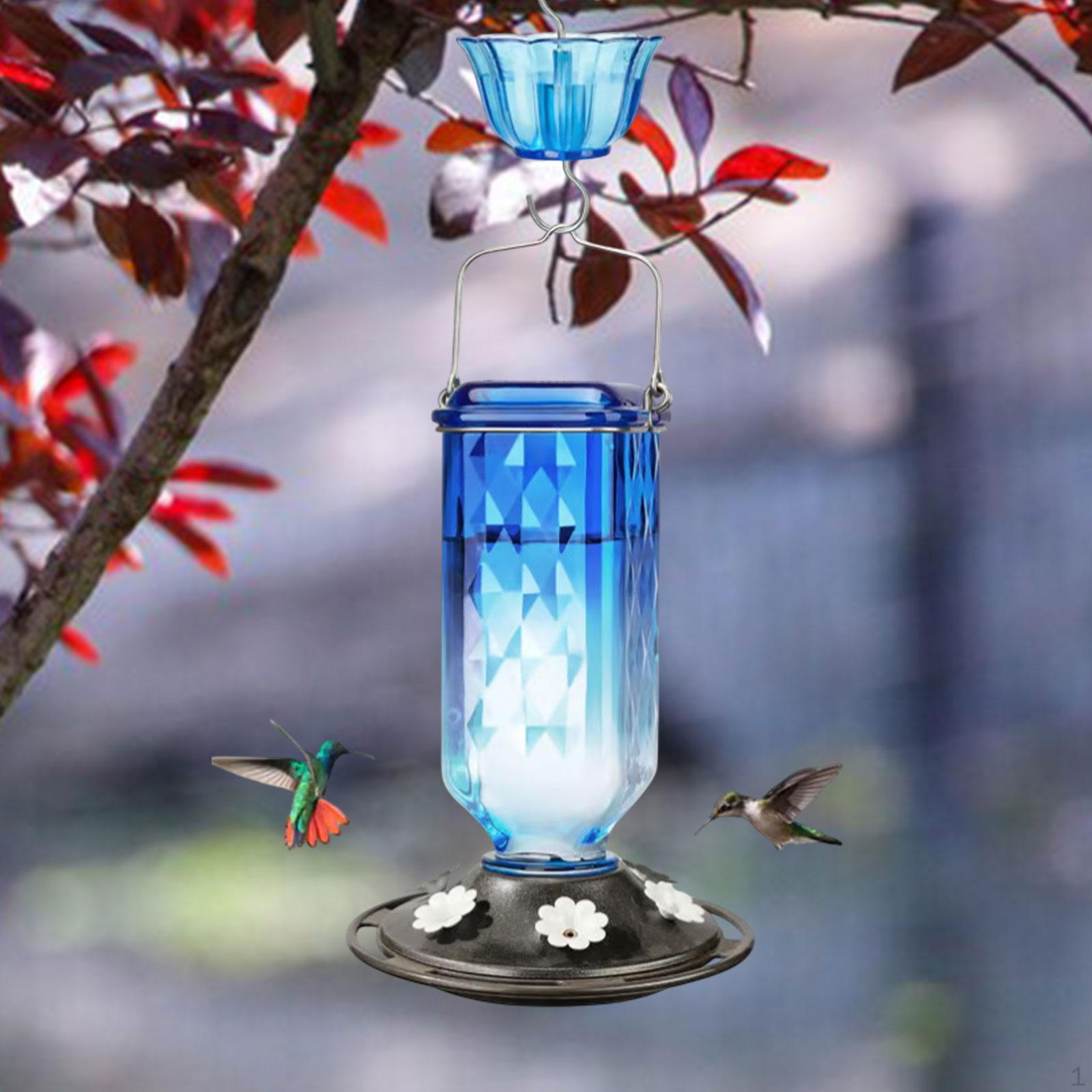 

Hanging Bird Feeder for Outside Birdfeeder Leakproof Weather Resistant Easy Clean Water Dispenser синий