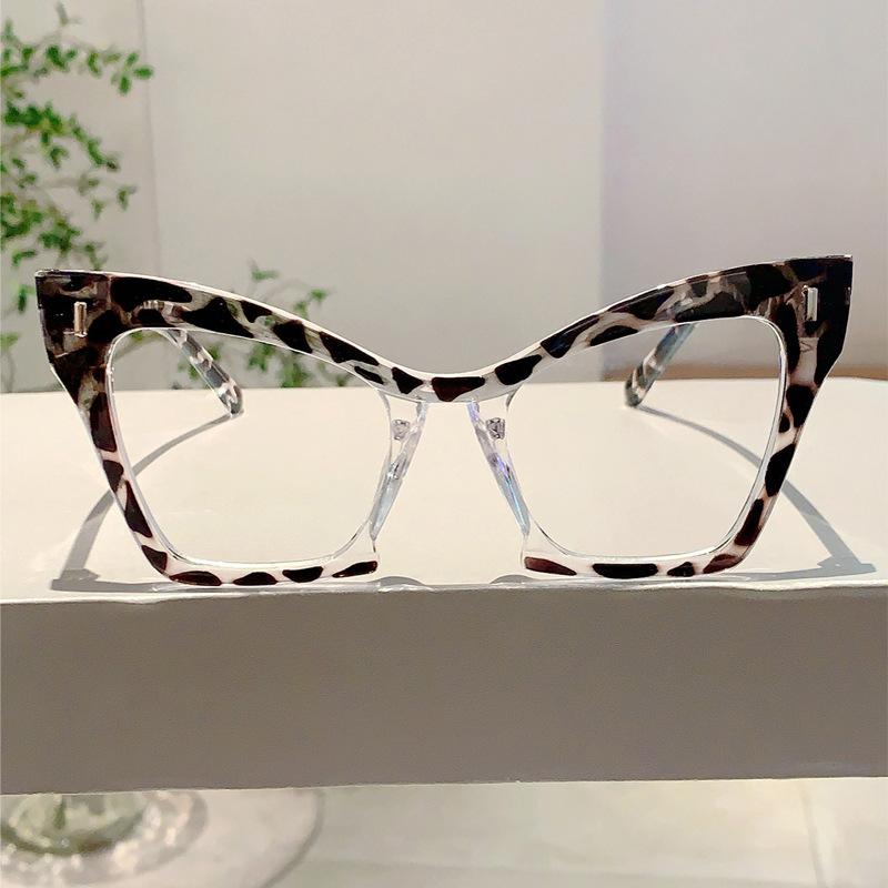 Vintage Leopard Trends Frames Women Fashion Anti Blue Light Eyeglasses Popular Oversize Photo Multi Color Ladies Eyewear